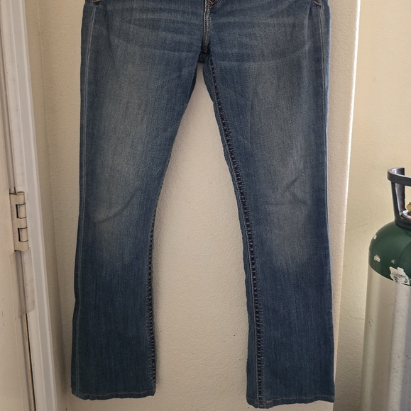 Express Blue Straight Leg Jeans Classic Denim - Picture 5 of 5